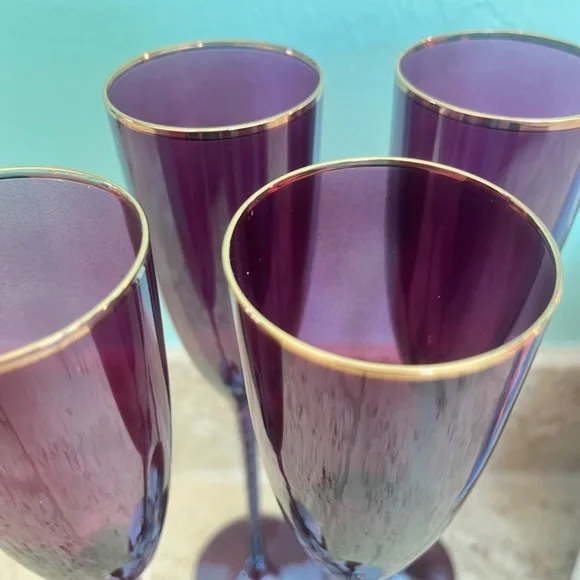 Anthropologie "Alta Flute glasses Set of 4" NWT - Picture 2 of 4